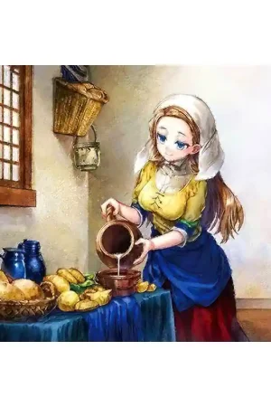 Aanbieding Het melkmeisje - Vermeer ( inspiratie)