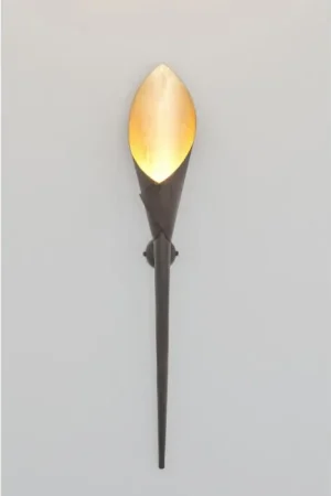 Nieuw Holländer FIACCOLA Wandfakkel Bruin, Goud, Zwart, 1-licht