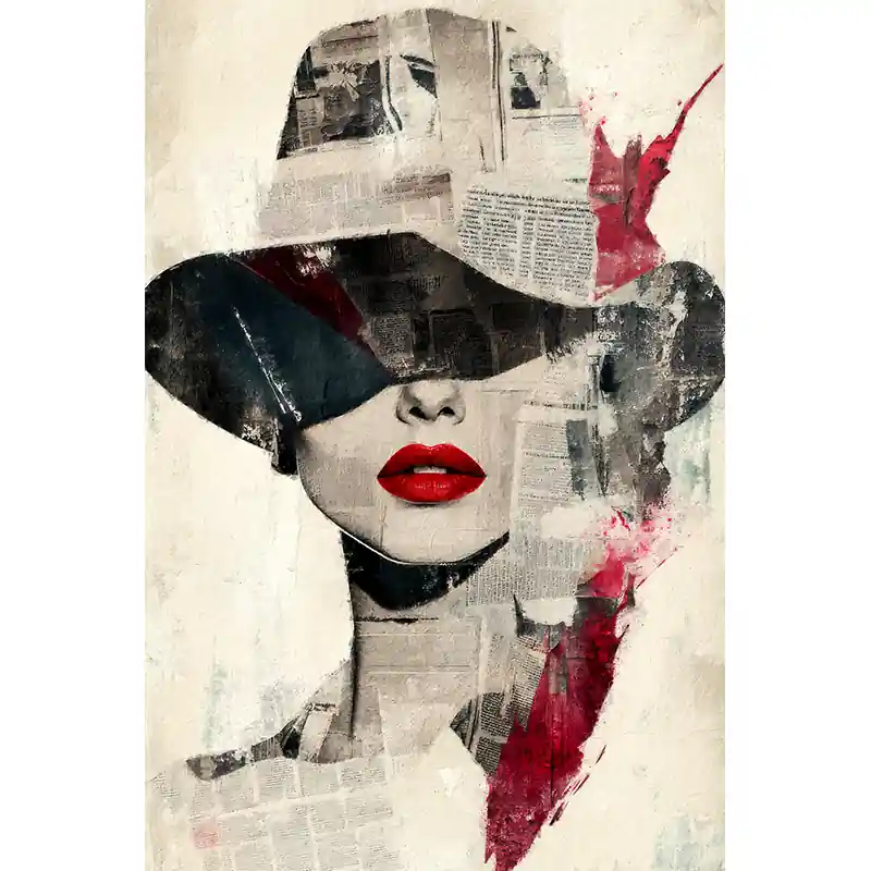 Gratis Retour Abstract vrouw collage