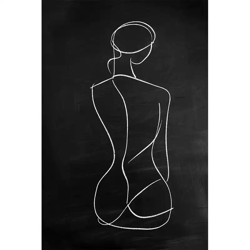 Premium Line Art Vrouw Lichaam