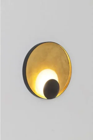 Holländer STARE Muurlamp LED Bruin, Goud, Zwart, 1-licht Voordeelprijs