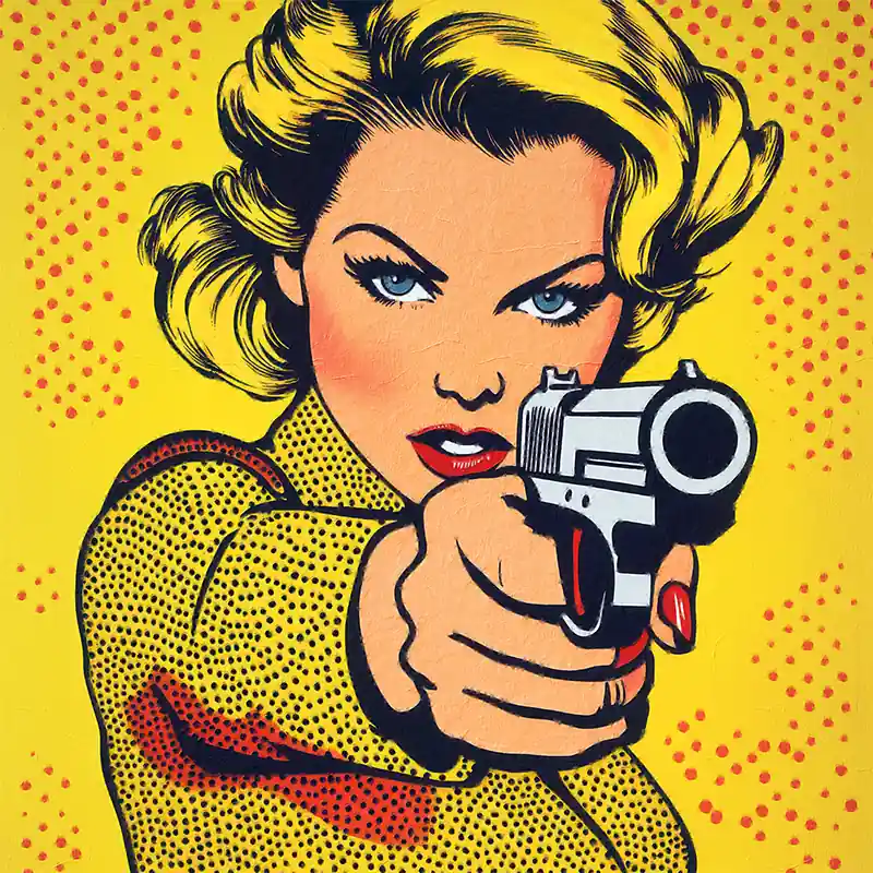 Pop Art vrouw met pistool Populair