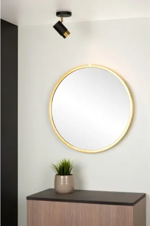 Lucide FLORIS Plafondlamp Goud, Messing, Zwart, 1-licht Korting