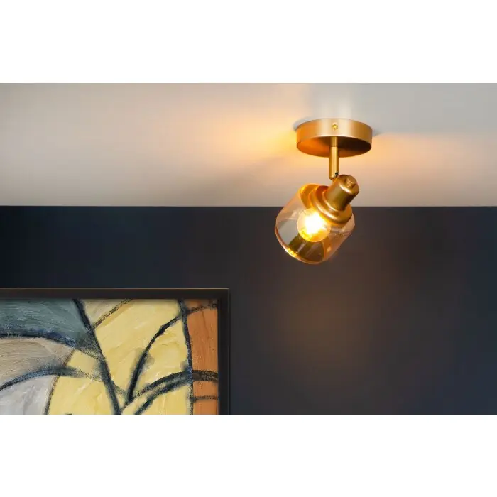 Express Levering Lucide BJORN Muurlamp Goud, Messing, 1-licht