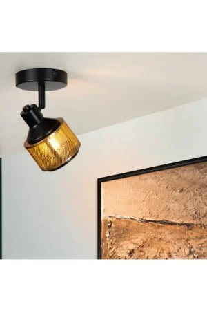 Lucide RAFA Muurlamp Zwart, 1-licht Weekendaanbieding