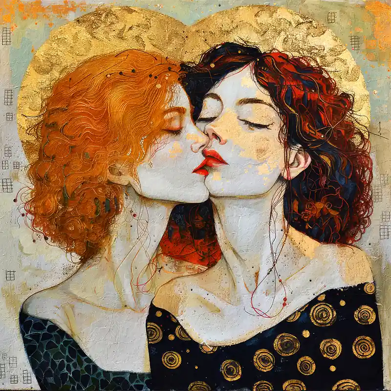 2 mooie Vrouwen schilderij Merkproduct
