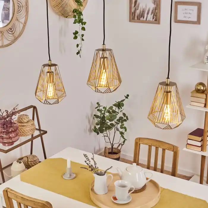 Actieprijs Cassils Hanglamp Goud, 3-lichts