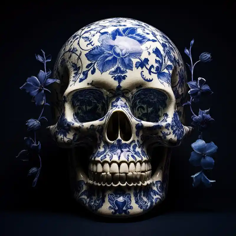 Shop Nu Delftsblauwe schedel