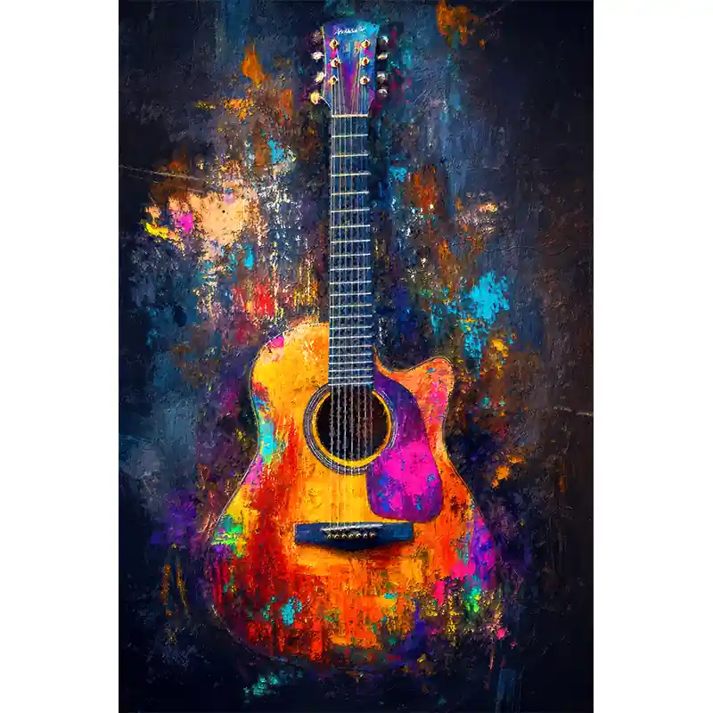 Nieuw Gekleurde Gitaar II