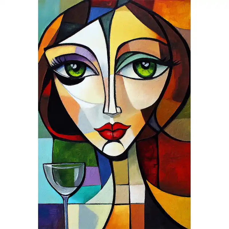 Bestseller Vrouw Kubisme Art
