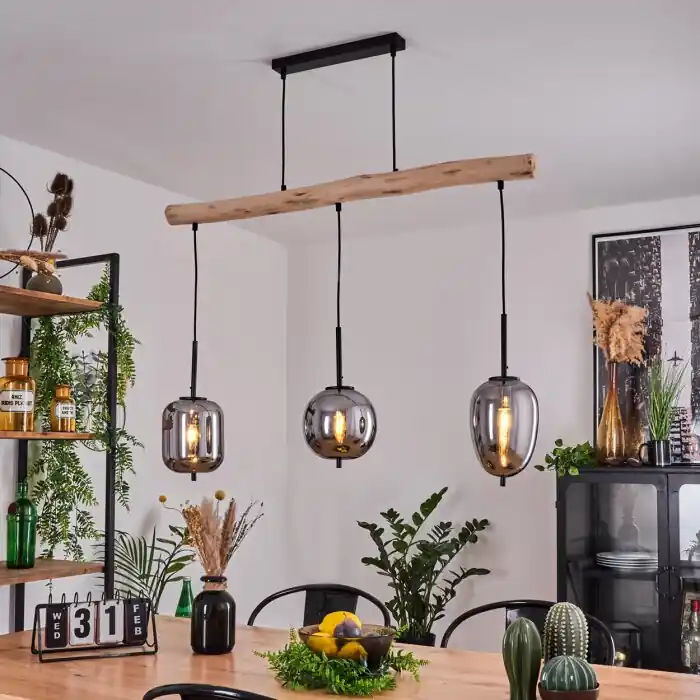 Rechtstreeks Van De Fabrikant Verbania Hanger Natuurlijke kleuren, Zwart, 3-lichts