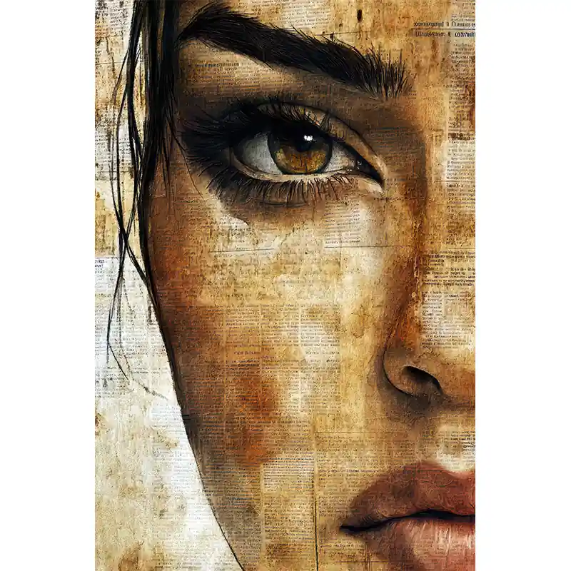 Speciale Aanbieding Half gezicht schilderij