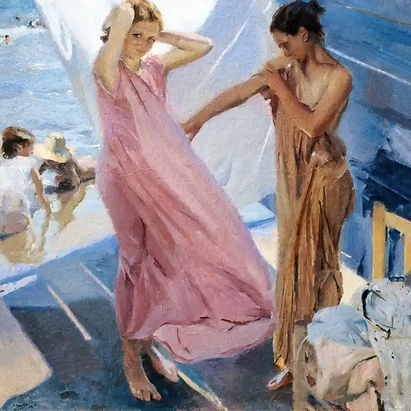 Gecertificeerd After Bathing - Joaquin Sorolla