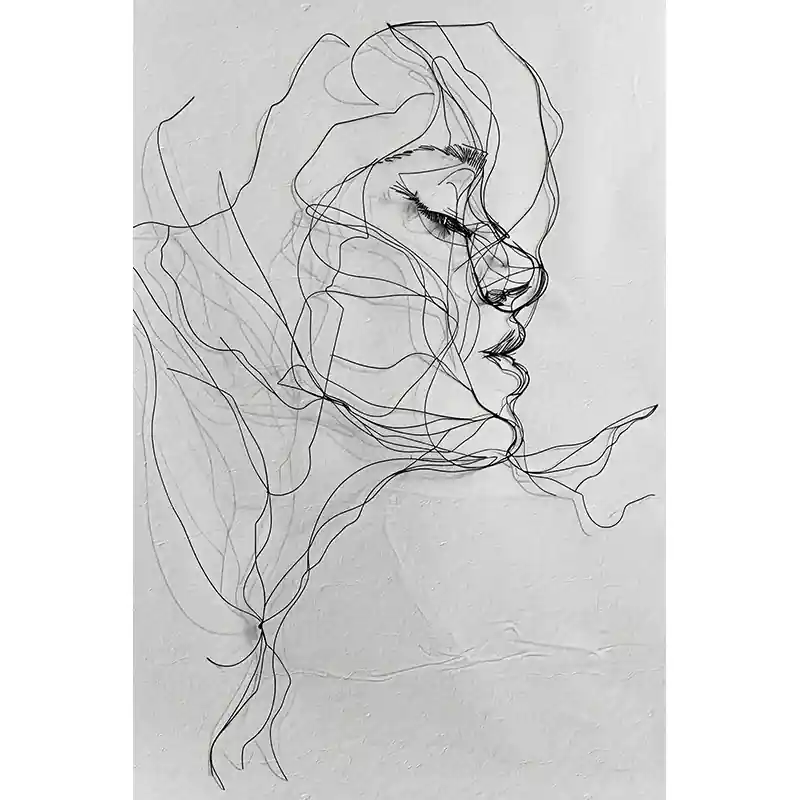 Beperkt Aanbod Gezicht in Line Art