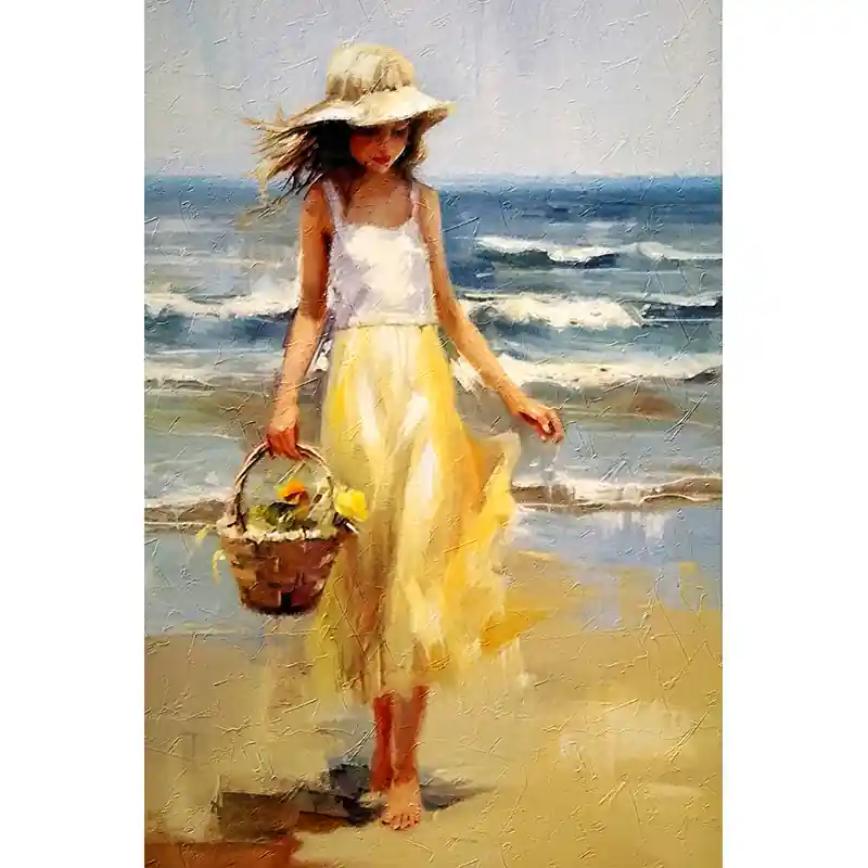 Koop Online Lady on the beach