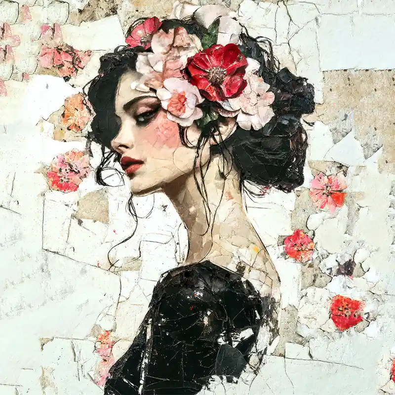 Vrouw in collage Art Voordeelprijs