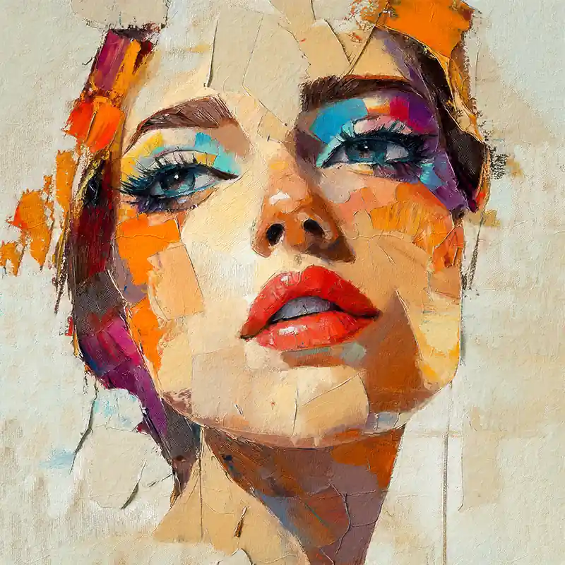 Flitsaanbieding Vrouw in collage Art