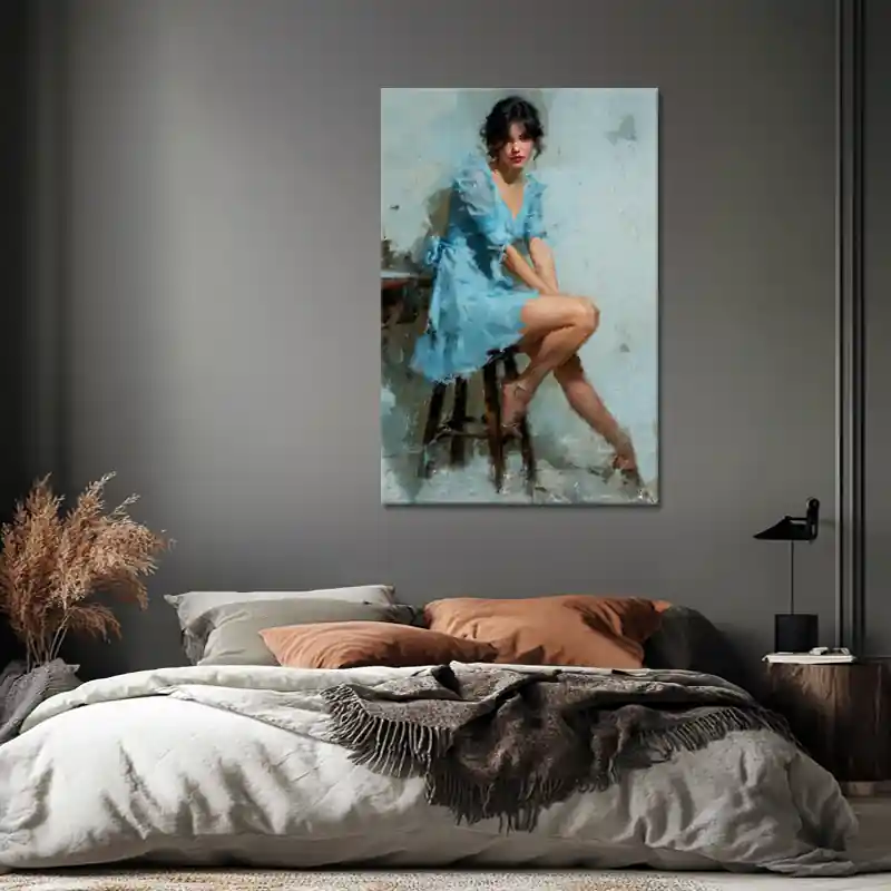 Blauwe Jurk Elegantie Bestel Nu