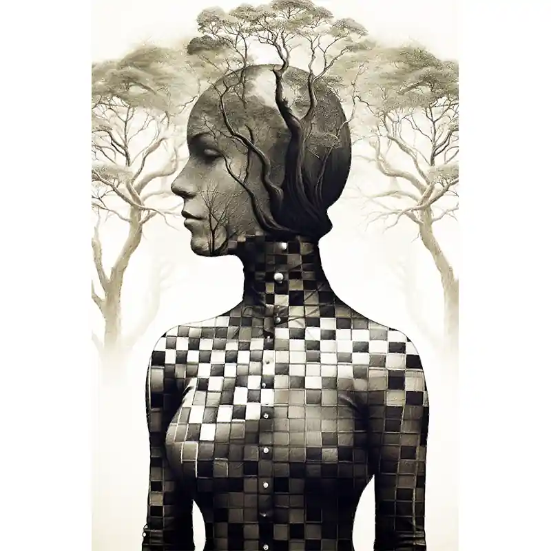 Betaalbaar Vrouw in surrealism II