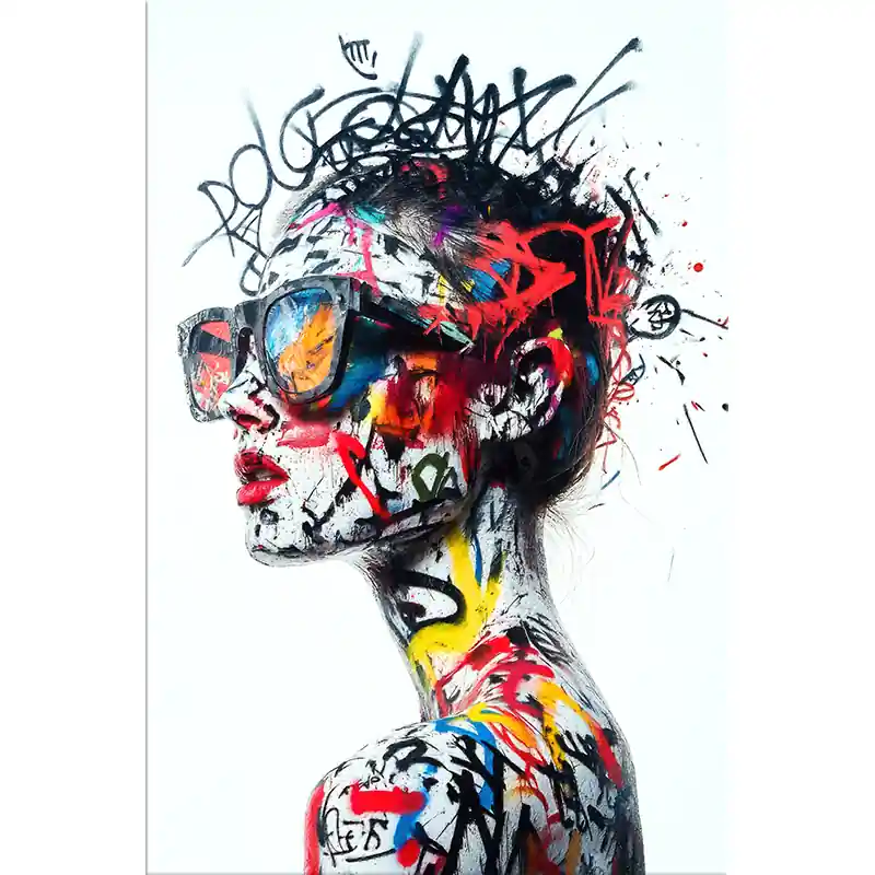 Koop Vandaag Vrouw in graffiti Art