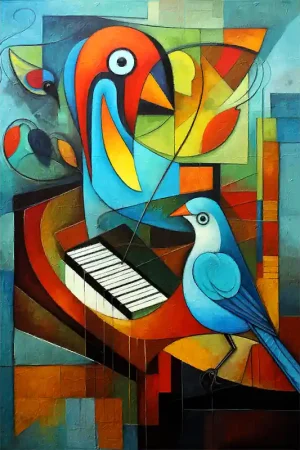Muziek schilderij III Express Levering