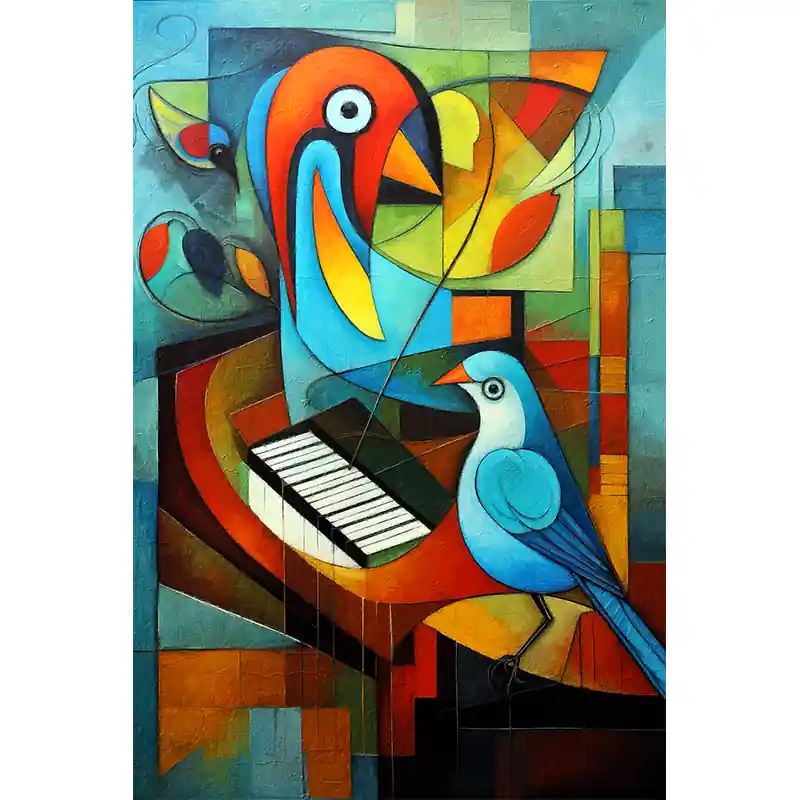 Muziek schilderij III Express Levering