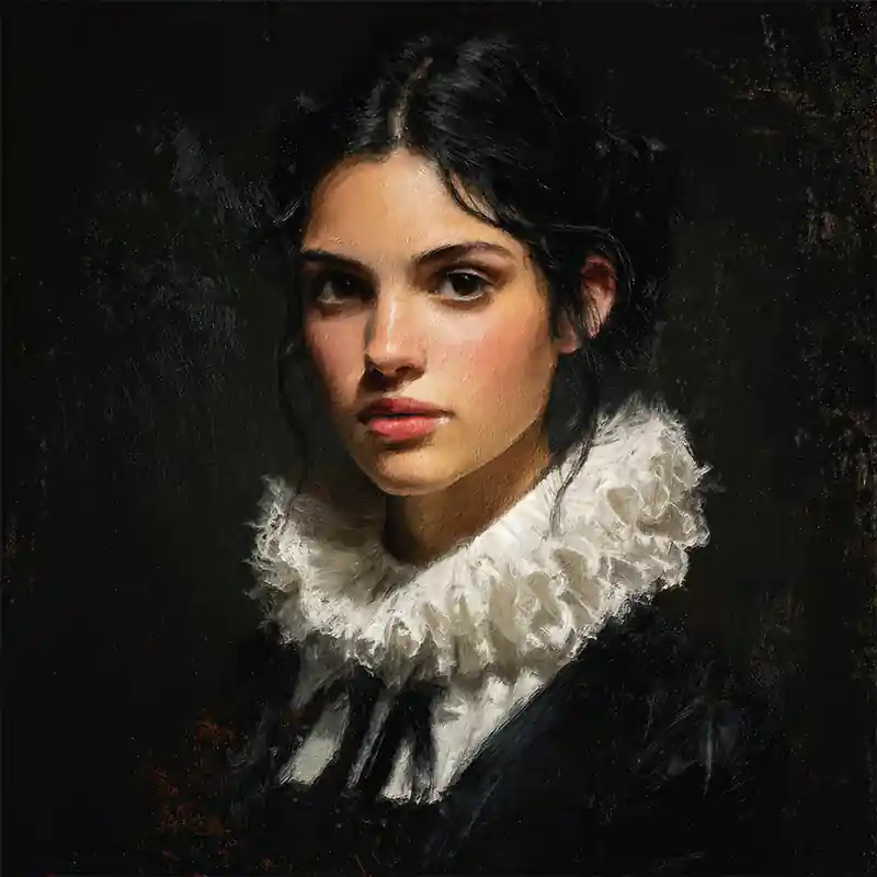 Vrouw Portret Klassiek Merkproduct