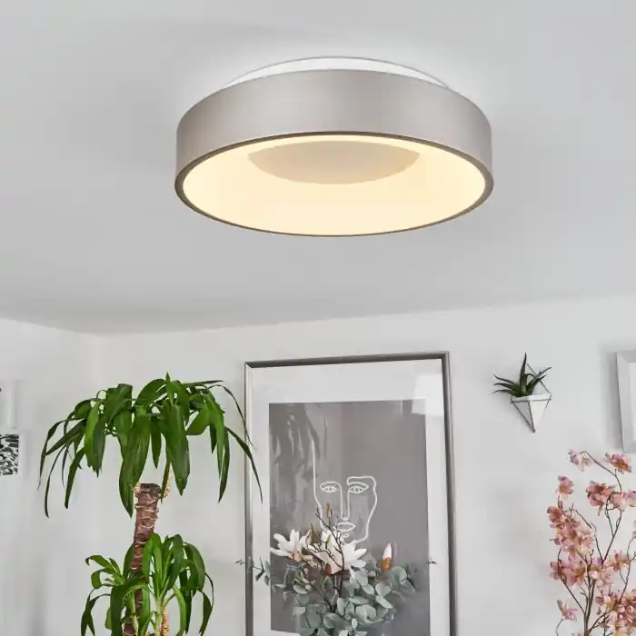 Express Levering Playas Plafondlamp LED Zilver, Wit, 1-licht