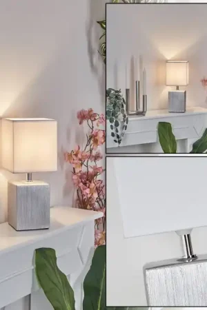 Weekendaanbieding Aveleda Tafellamp Chroom, Zilver, 1-licht