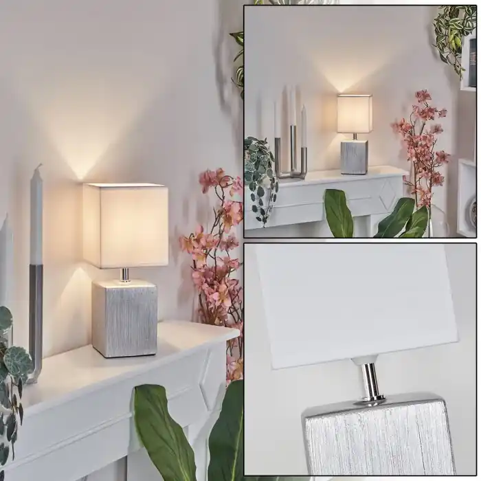 Weekendaanbieding Aveleda Tafellamp Chroom, Zilver, 1-licht