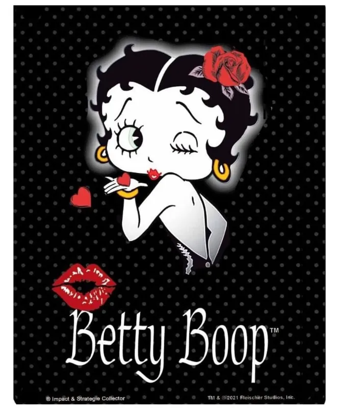 Hete Deal Betty Boop wandplaat Hand Kiss - wandbord