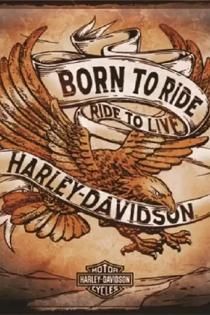 Harley Davidson Born to Ride Eagle wandplaat Premium