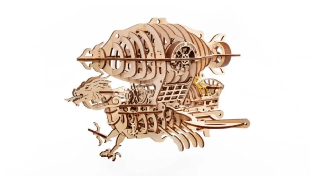 Aanbieding Eco Wood Art Piratenluchtschip Skylord