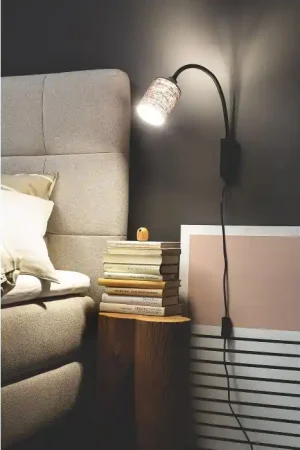 Fischer & Honsel Maui Muurlamp Zwart, 1-licht Gratis Retour