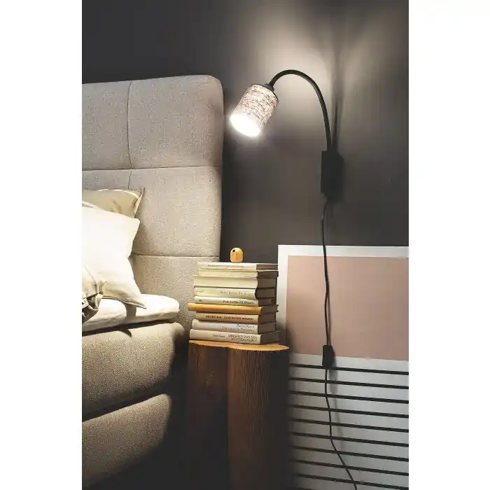 Fischer & Honsel Maui Muurlamp Zwart, 1-licht Gratis Retour