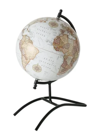 Decoratieve wereldbol op metalen voet Express Levering