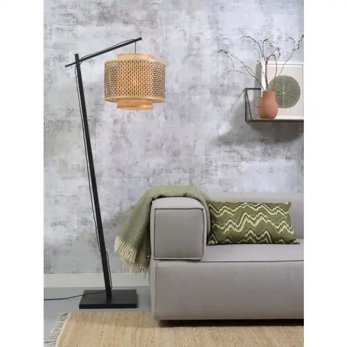 Good & Mojo Bhutan Staande lamp Zwart, 1-licht Hete Deal