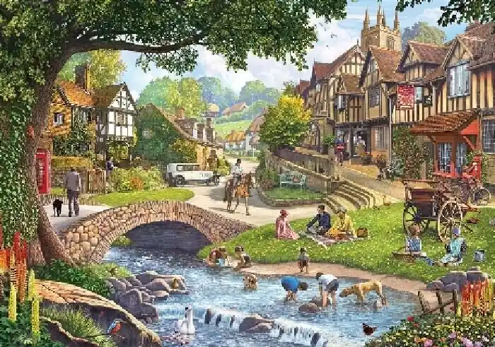 Legpuzzel Summer Village Stream 1000 stukjes Nu Kopen