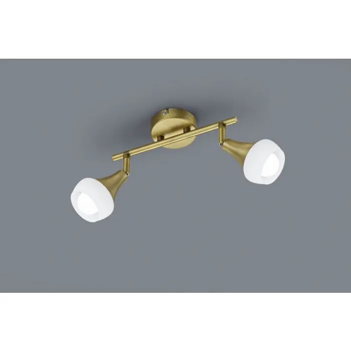 Trio TRUMPET Muurlamp Messing, 2-lichts Populair