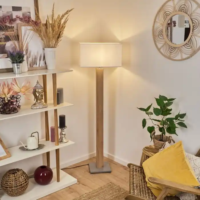 Nieuw Kyneton Staande lamp Grijs, Natuurlijke kleuren, 1-licht