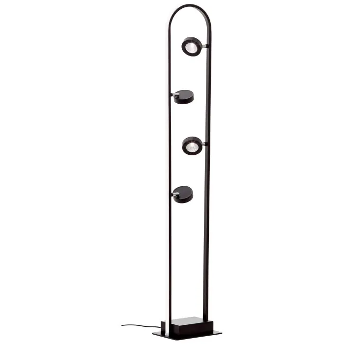 Shop Nu Brilliant Nebeker Staande lamp LED Zwart, 4-lichts, Afstandsbediening