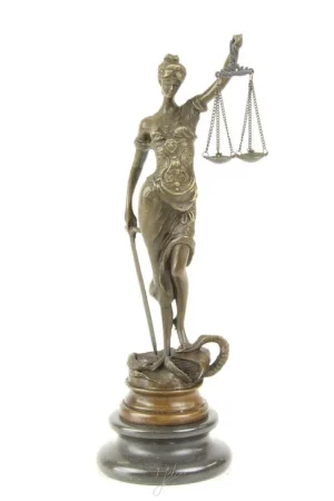 Bronskleurig Vrouwe Justitia beeldje Koop Online