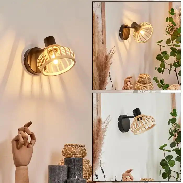 Totui Muurlamp Zwart, 1-licht Exclusieve Aanbieding