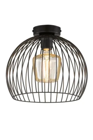 Tijdelijk Beschikbaar Fischer & Honsel Wire Plafondlamp Zwart, 1-licht