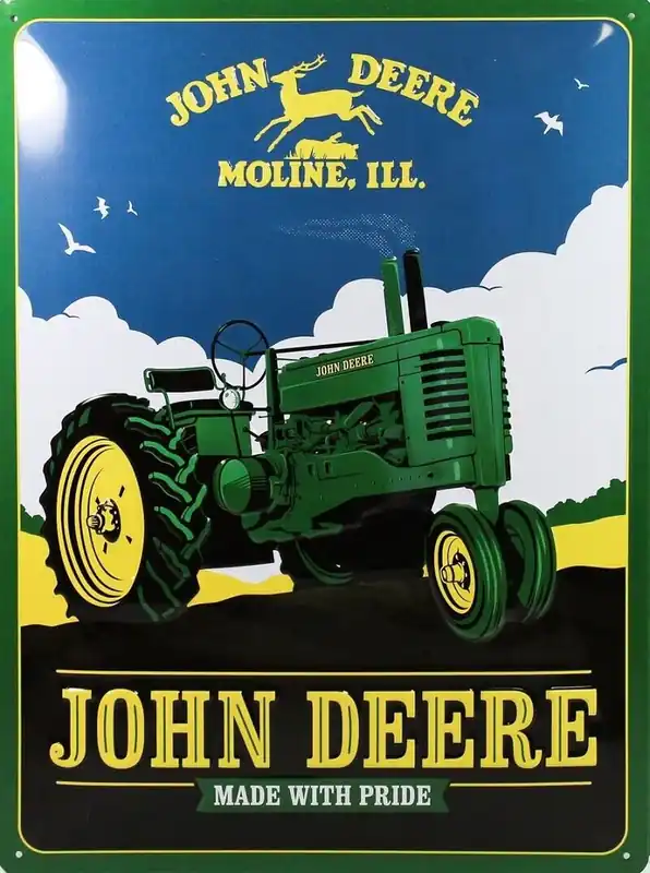 Nostalgic Art wandbord John Deere Made with Pride Gratis Retour