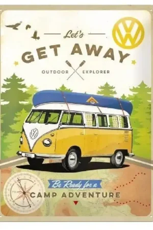 VW Lets Get Away wandplaat Alleen Vandaag