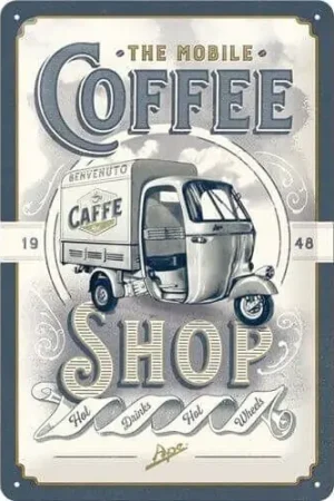 Wandbord the Mobile Coffee shop Laatste Kans