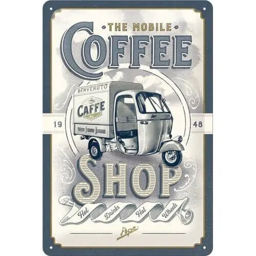 Wandbord the Mobile Coffee shop Laatste Kans