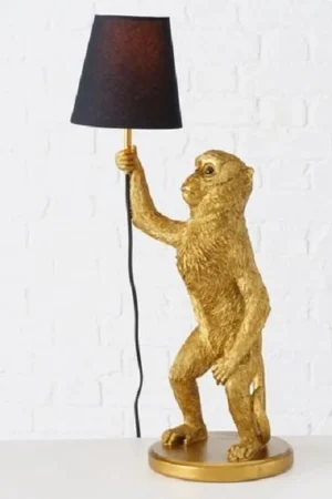 Veilige Betaling Tafellamp gouden aap met lampenkap