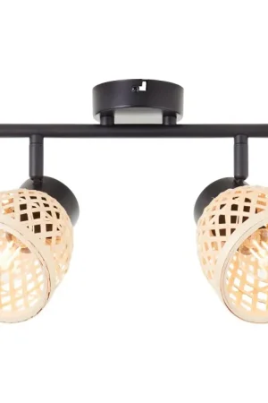 Beperkt Aanbod Brilliant Elize Plafond straler Zwart, 2-lichts